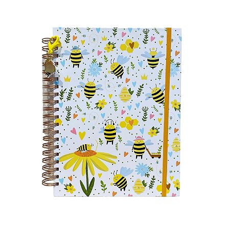 CADERNO WIRE-O REPOSICIONÁVEL BUSY BEES GRANDE