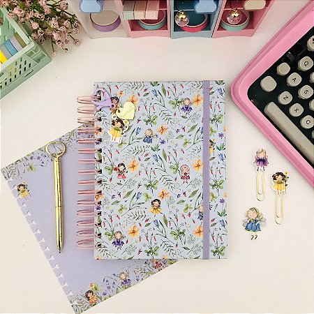 CADERNO WIRE-O REPOSICINÁVEL FLORESTA ENCANTADA (FOLHAS DECORADAS)