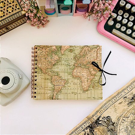 SCRAPBOOK MAPA MUNDI VINTAGE