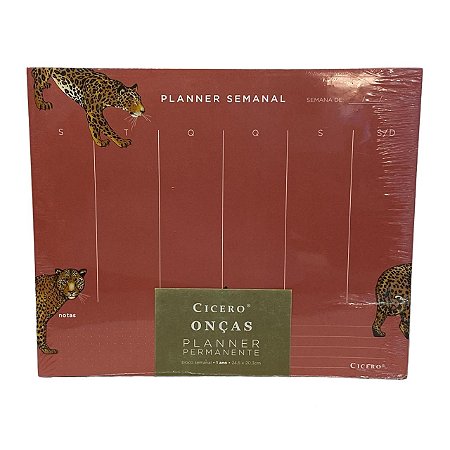Cicero Planner Permanente Bloco Onças Semanal