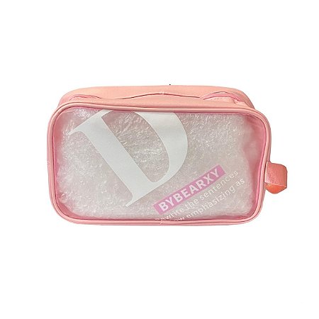 Bolsa Transparente com Prendedor de Cabelo