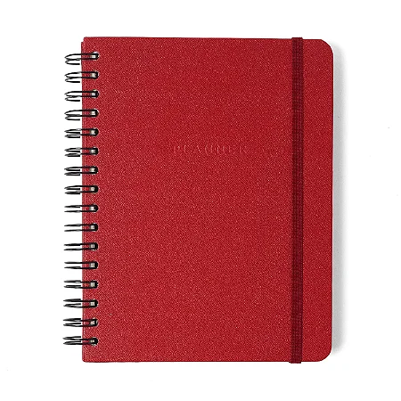 Planner Permanente Wire-o Clássica Semanal Notas A5 Vermelho Quente