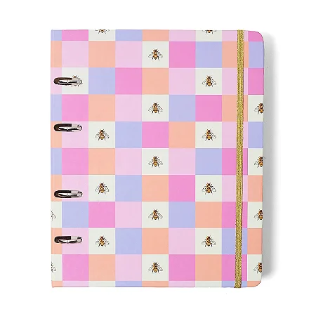 Caderno Criativo Argolado Melissa Pautado 17x24 Casinha das Abelhas