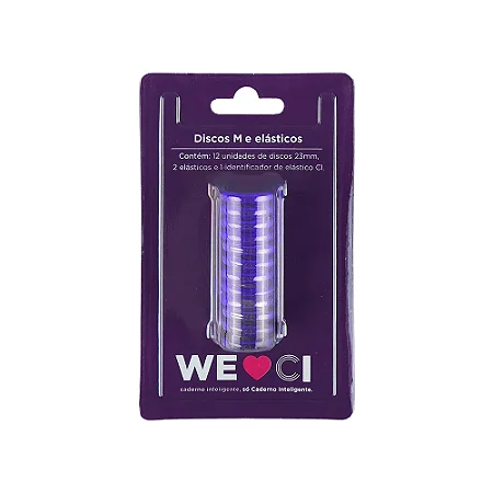 Discos + Elástico Roxo Metálico