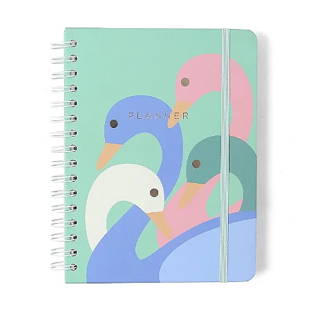 Planner Permanente Wire-O Lagoa Semanal Notas A5 Pedalinho