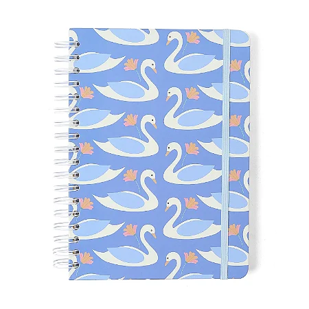 Caderno Espiral Colegial Lagoa Pautado 17X24 Passeio dos Cisnes 10 Matérias 160 Fls