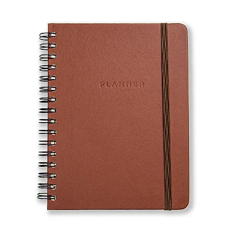 Planner Permanente Wire-o Clássica Semanal Notas A5 Café