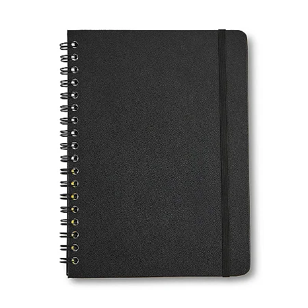 Caderno Espiral Colegial Clássica Pautado Preta 1 Matéria 80 fls