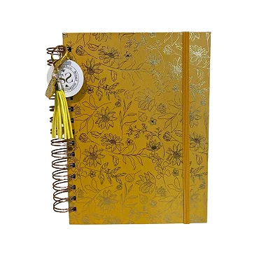Caderno / Planner Wire-o Permanente A5 - Coleção Florologia (Girassol)