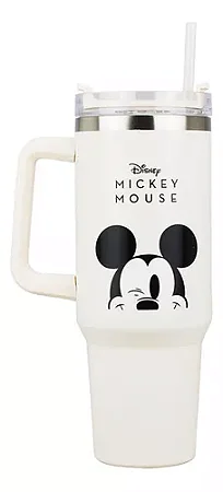 Caneca Copo Gigante Canudo Mickey Minnie Disney Modelos