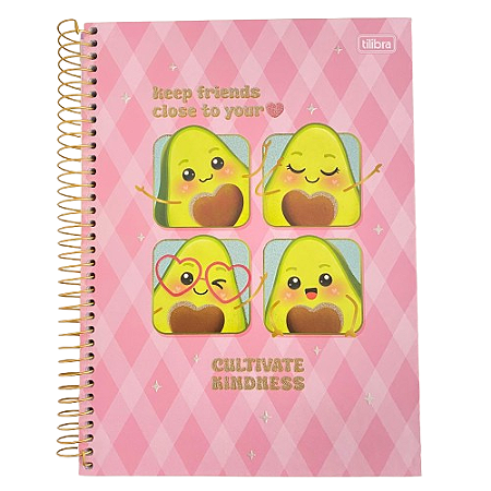 Caderno Espiral Capa Dura Universitário 10 Matérias Abacute 160 Folhas