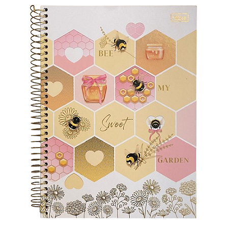 CADERNO CONNECT HONEY BEE - 160 FOLHAS