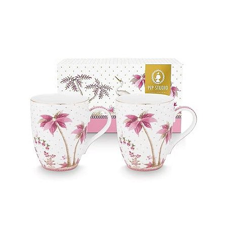 Set/2 Canecas Grande Dots Rosa - Jolie - Pip Studio