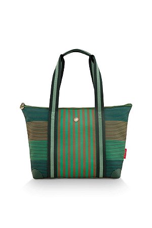 Bolsa Tote Tilda Listra Média Verde - Pip Studio