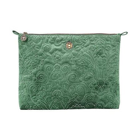Necessaire Grande Flat Velvet Quilted Verde - Pip Studio