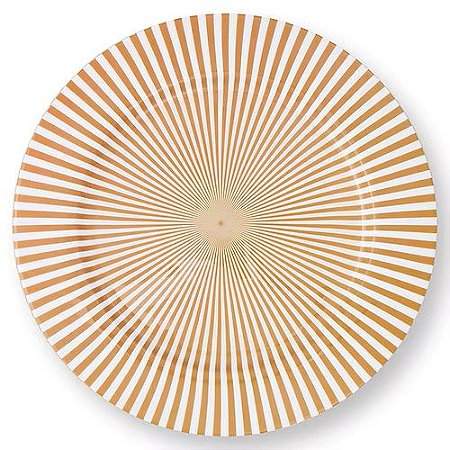 Prato de Metal 32 Branco/Dourado Dot Delight -Pip Studio