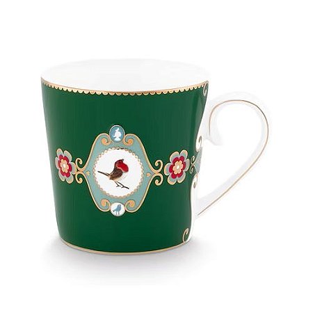 Caneca Grande Verde Escuro Love Birds - Pip studio