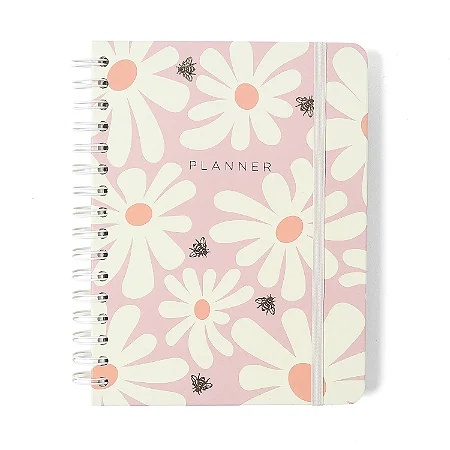 Planner Permanente Wire-o Melissa Semanal Notas A5 Pink Bloomy/Cicero