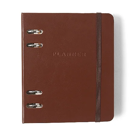 Agenda Planner Argolado 2026 Clássica Semanal A6 Café/Cicero