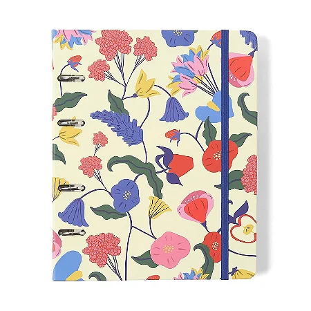 Caderno Criativo Argolado Doce Florada Pautado 17x24 Off White/Cicero