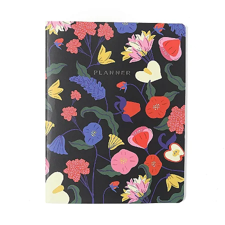 Planner Permanente Revista Planejamento Doce Florada Mensal 19x25 Preto/ Cicero