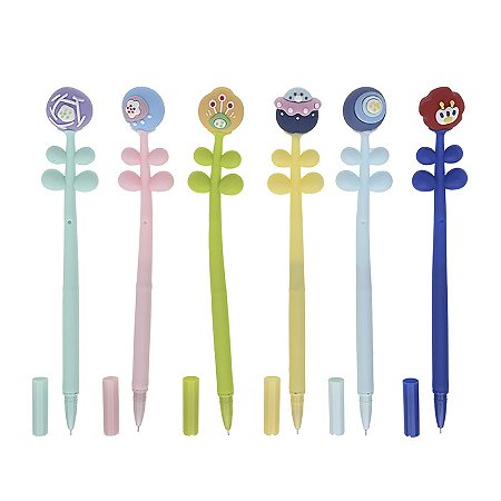 CANETA FLOR GEL LOVE  0,5 MM