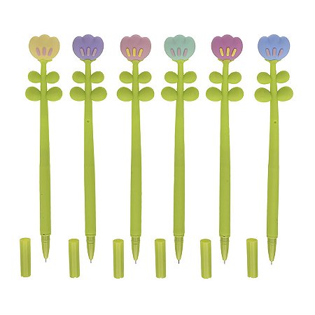 CANETA FLOR TUTIPA GEL LOVE  0,5 MM