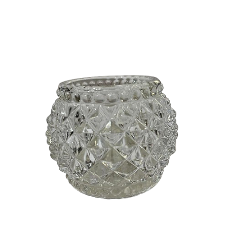 Mini Castiçal de Vidro Transparente