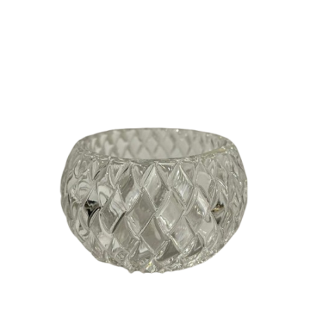 Mini Castiçal de Vidro Transparente