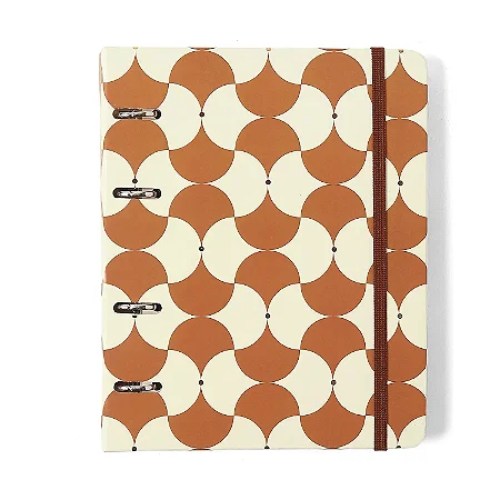 Caderno Criativo Argolado Office Duo Bossa Nova Pautado & Pontado A5 Boemia Caramelo Cicero