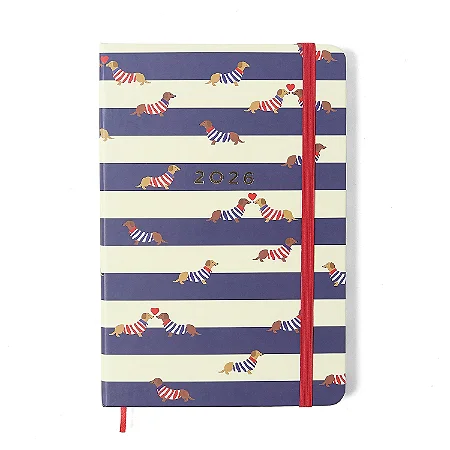 Agenda Planner 2026 Praia Semanal Anotações 14x21 Cachorros/Cicero