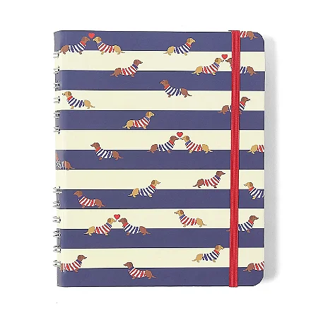 Caderno Organizador Praia Pautado & Pontado A5 Cachorros/Cicero