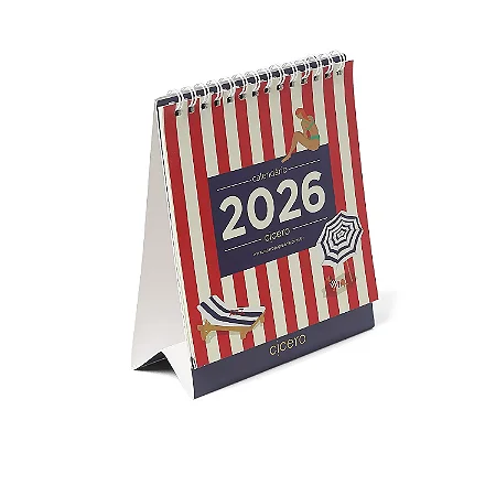 Calendário de Mesa 13x15 2026 Praia/Cicero