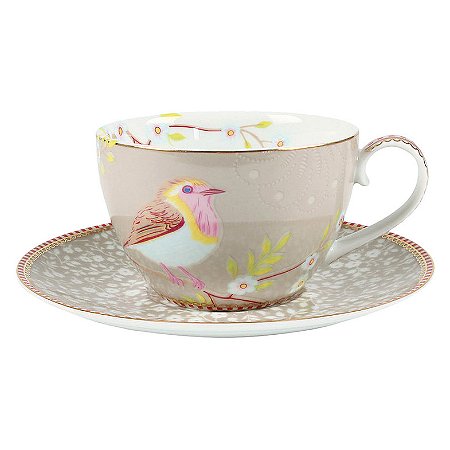 Set/2 Xícaras de Chá Cáqui - Early Bird