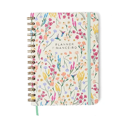 Planner Permanente Wire-O Quintal Literário Financeiro A5 Dia
