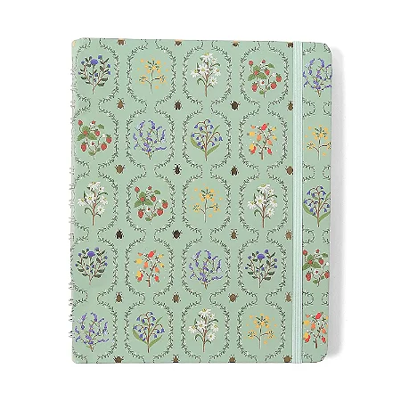 Caderno Organizador Jardim Pautado & Pontado 17x24 Verde