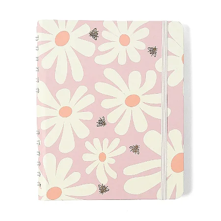 Caderno Organizador Melissa Pautado & Pontado A5 Pink Bloomy