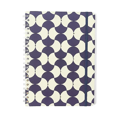 Caderno Espiral Bossa Nova Pautado 20x27,5 Boemia Azul 1 Matéria 80 fls.