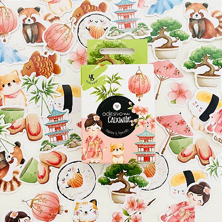 Adesivo na Caixinha Japão de Sakuras