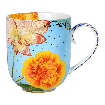 Caneca Grande Flowers - Royal