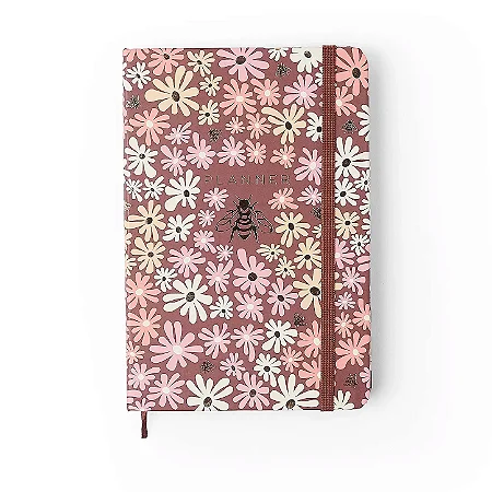 Planner Permanente Caderneta Melissa 14x21 Mini Bloomy Chocolate
