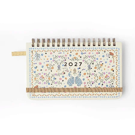 Agenda Planner Wire-o 2027 Relicário Semanal Office 15,5x9 Realeza Off White