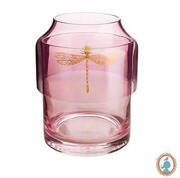 Vaso de Vidro Empilhável Dragonfly Rosa - Spring to Life