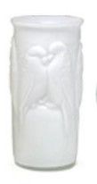 Vaso Murano Periquito Branco Leitoso