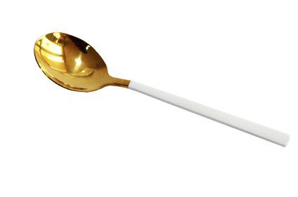 JOGO DE COLHERES SOBREMESA WHITE GOLD - 4 PEÇAS