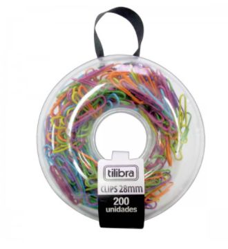 DONUT CLIPS 28MM CORES SORTIDAS - 200 UNIDADES