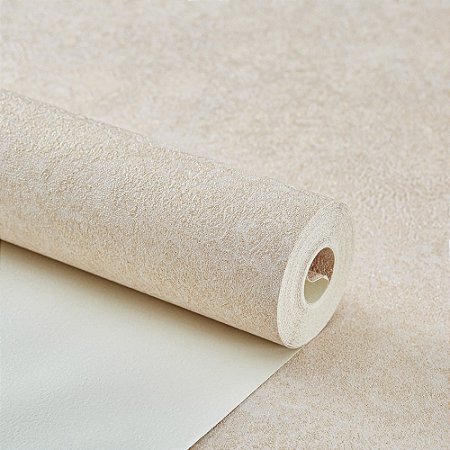 Papel De Parede Importado Vinílico Bege Rose Com Glitter Dourado