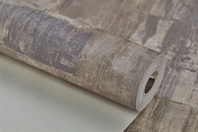 Papel de parede importado vinílico lavável textura patina cinza/fendi