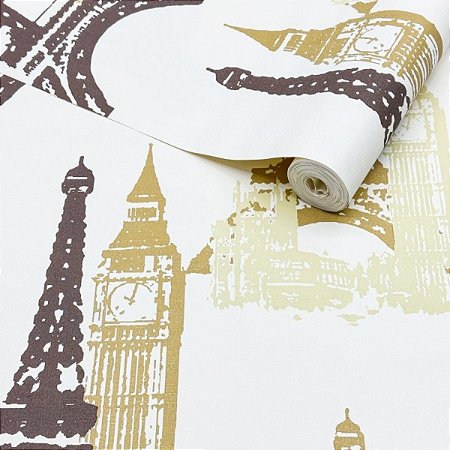 Papel De Parede Infantil Temático Torre Eiffel Paris Lavável