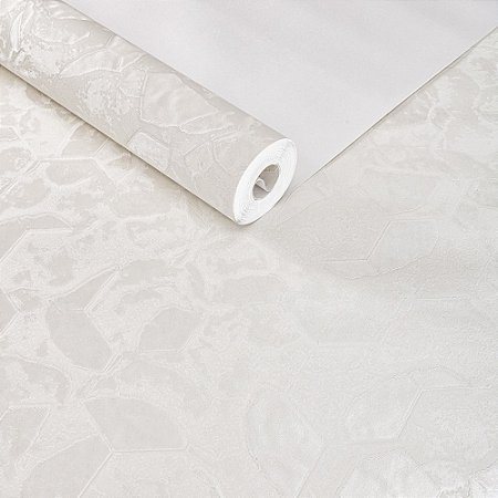 Papel De Parede Vinílico Texturizado Off White Lavável